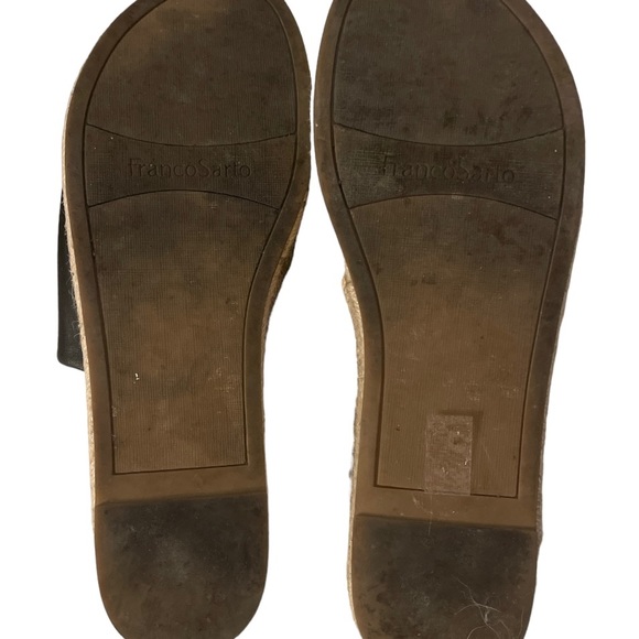 Lovely Franco Sarto soft leather slip on espadrille and open toe - Picture 6 of 8